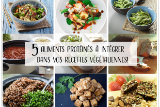 Aliments protéinés pour recettes végétaliennes